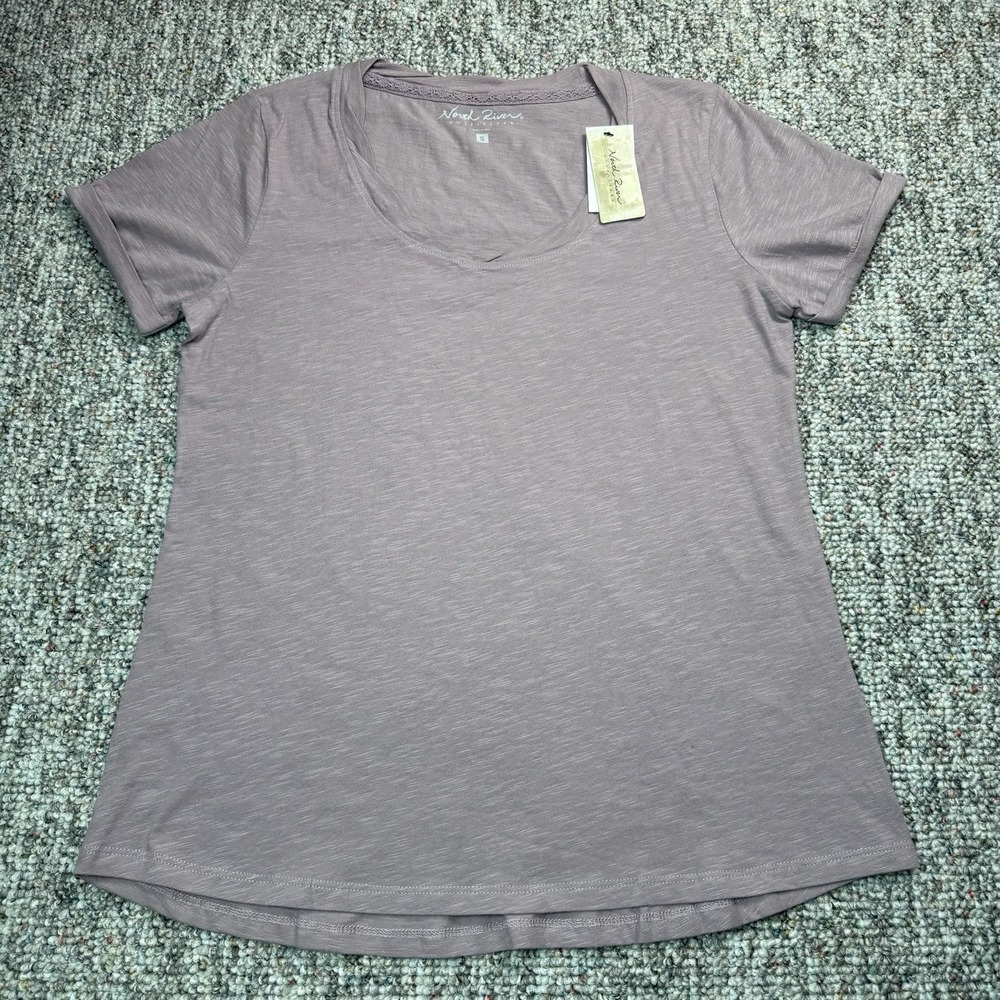 North River Outfitters Shirt Womens Small Short Sleeve Purple NWT